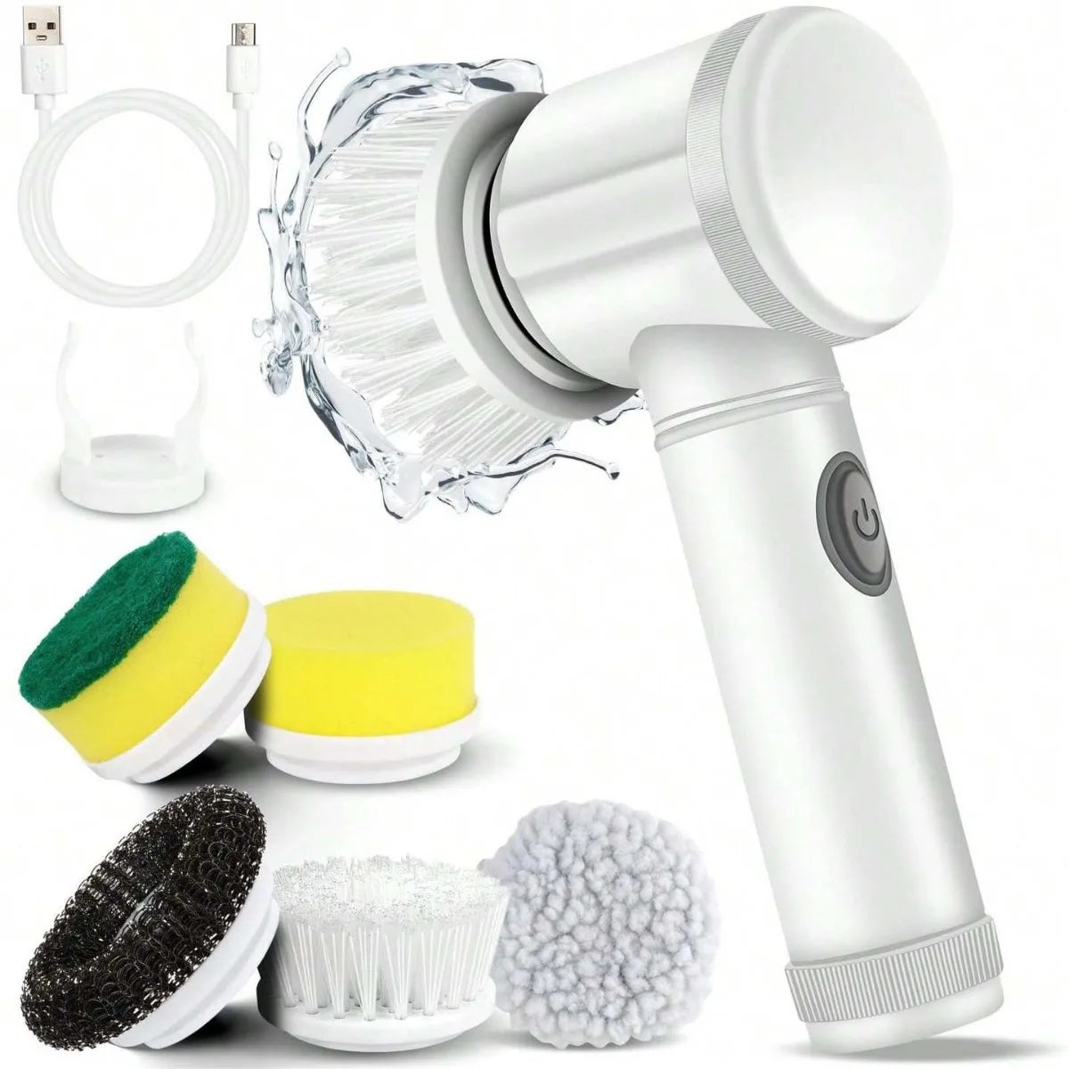 Xiaomi brosse de nettoyage électrique puissante 5 en 1 brosse à récurer rotative.